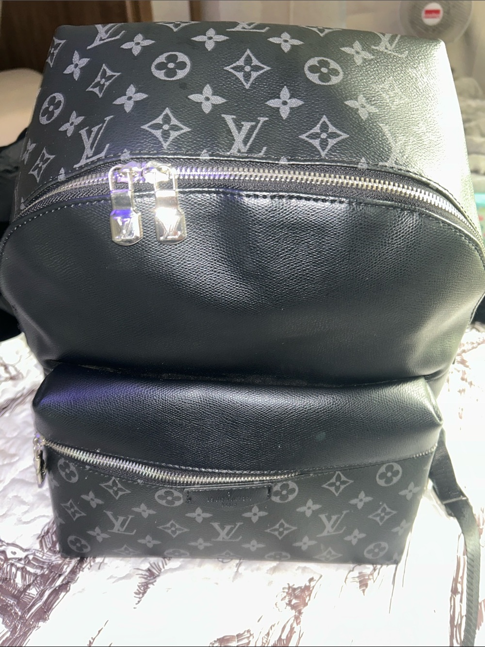 Louis Vuitton Black & Gray Monogram Backpack for Men